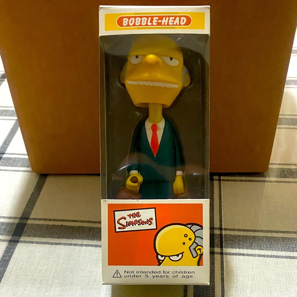 2005 FUNKO WACKY WOBBLER THE SIMPSONS MR. BURNS BOBBLE-HEAD • Vaulted • NIB • S1